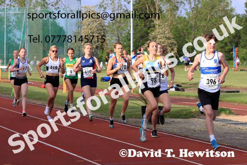 Jimmy Hedley 800 metres, 2026 NEGP 2, Monkton Stadium, Wednesday, May 27th. Photo: David T. Hewitson/Sports for All Pics